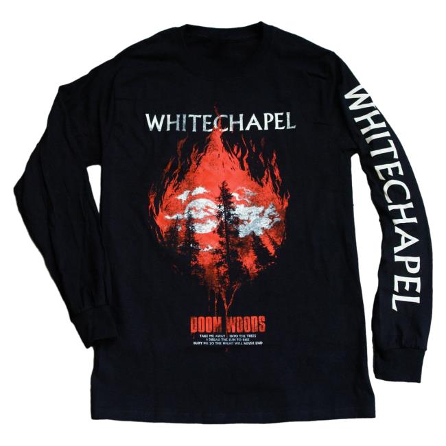 Official Merch Now Whitechapel Doom Woods Black Long Sleeve Shirt New MerchNow
