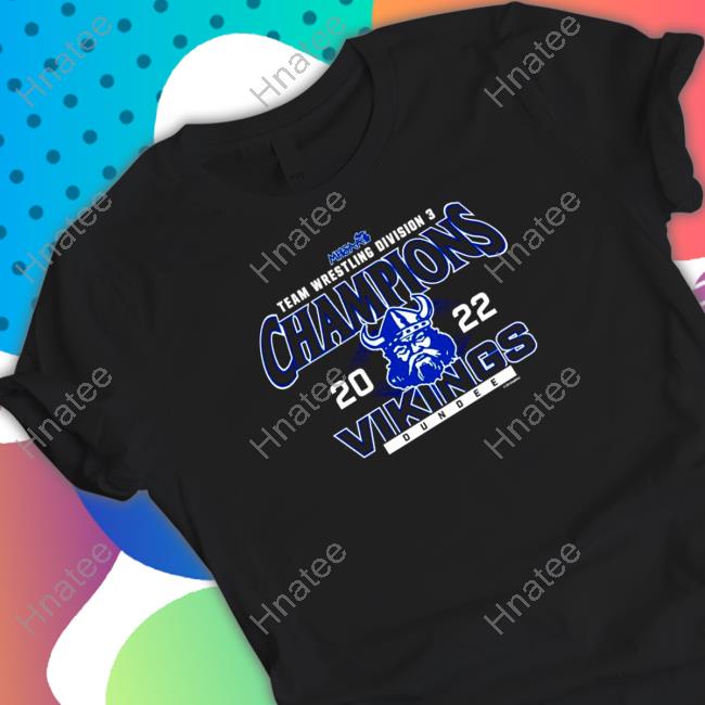 Official Dundee Vikings 2022 MHSAA Team Wrestling D3 Champions Tee Shirt
