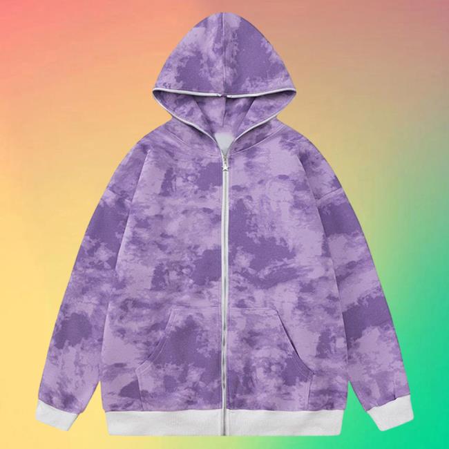 Official Aelfric Eden Clothing Merch Store Aelfric Eden Tie Dye Hood Purple Tie-Dye Apricot AelfricEden