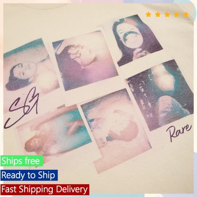 Official Selena Gomez Merch Store Rare Polaroid Top Shirt in Sand