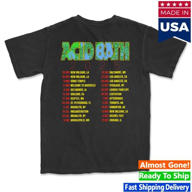 Official Acid Bath Merch Tour Tshirt