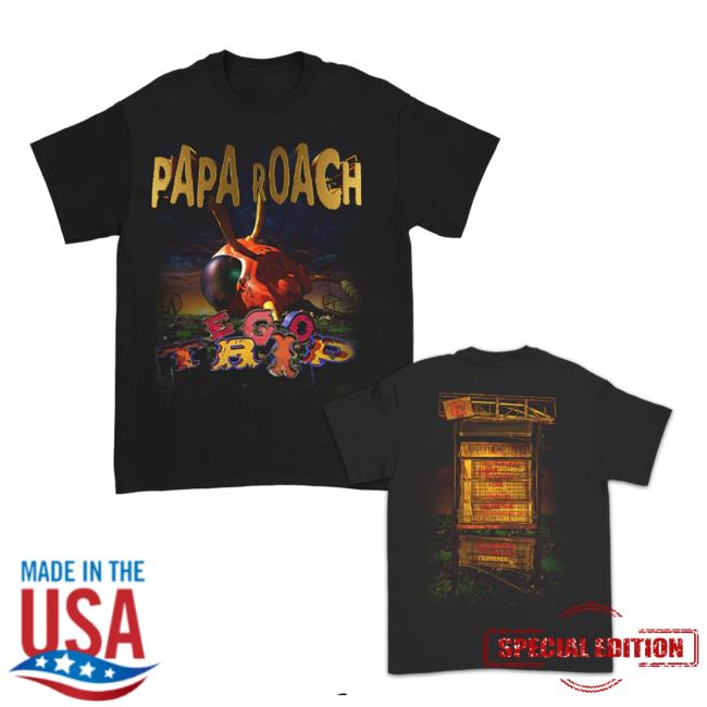 Official Papa Roach Ego Trip Album Cover T Shirt Black Paparoach