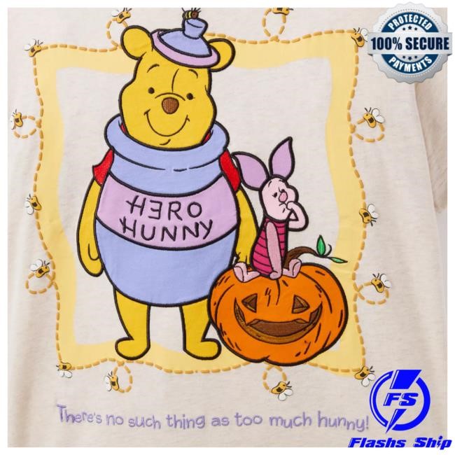 Official Disney Merch Winnie the Pooh and Piglet Halloween Tees for Women