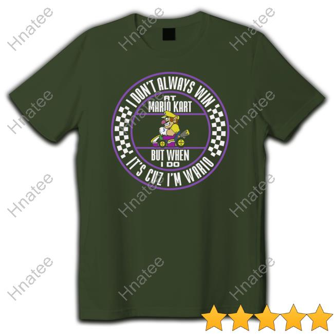Men's Nintendo Mario Kart Wario When I Win Circle Text Shirts Official Men's Nintendo Mario Kart Wario When I Win Circle Text T-Shirt
