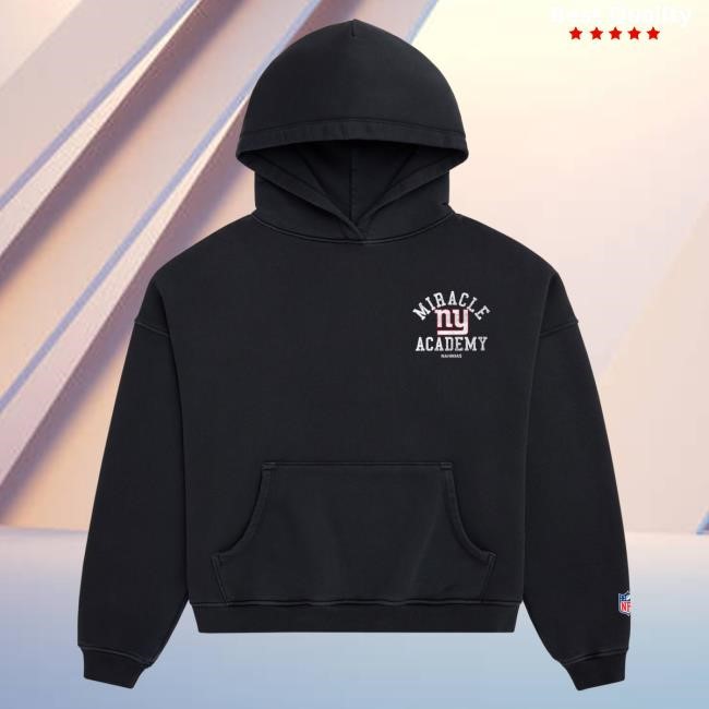 Official Fanatics Shop Store Merch New York Giants Miracle Academy Unisex Hoodie - Black by NFL