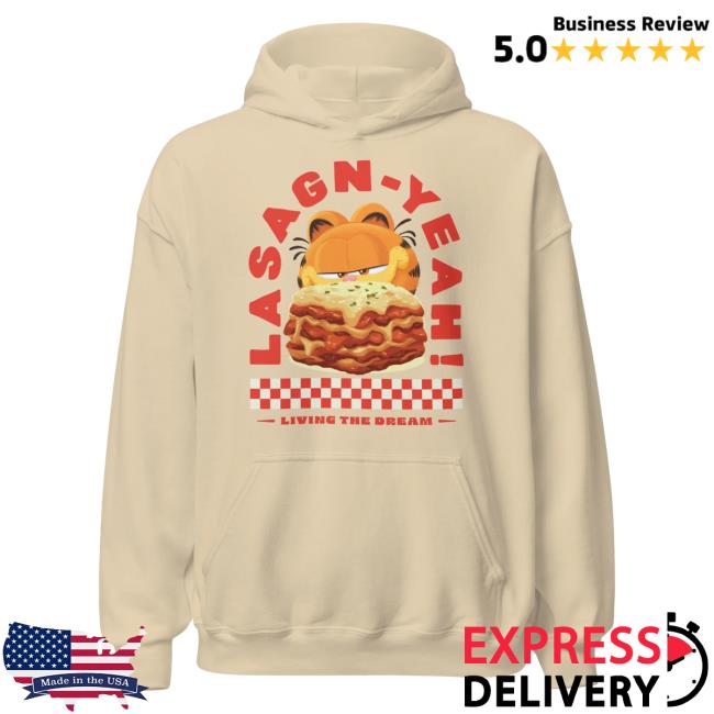 Official Paramount Merch Store Garfield Lasagn-Yeah Adult Crewneck Paramount Clothing Shop