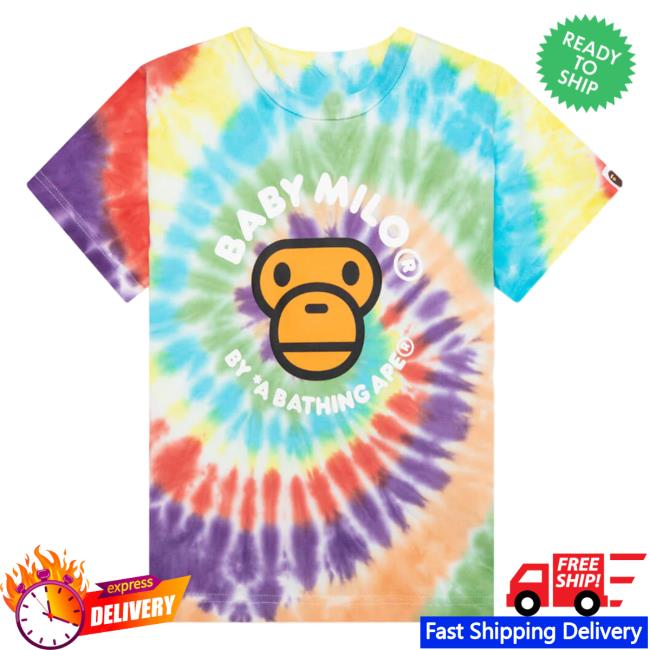 Official Feature Merch Store Shop A Bathing Ape Baby Milo Tie Dye Tees - Orange Feature Apparel Clothing