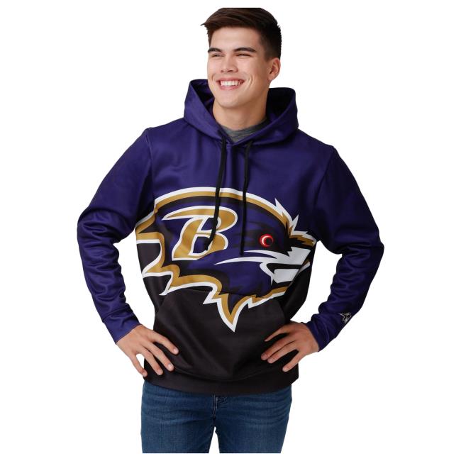 Official Foco Merch Store Shop Foco Baltimore Ravens Bold Logo Pullover Sweatshirt Foco Apparel Clothing