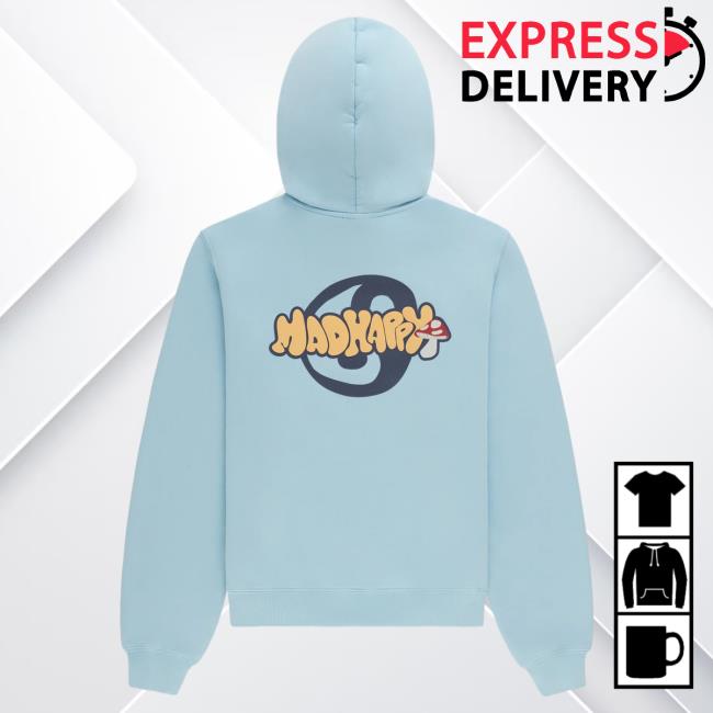 Official Madhappy Clothing Merch Store Our Summer '23 Synergy Capsule Pull Over Hoodie Cerulean Mad Happy Shop