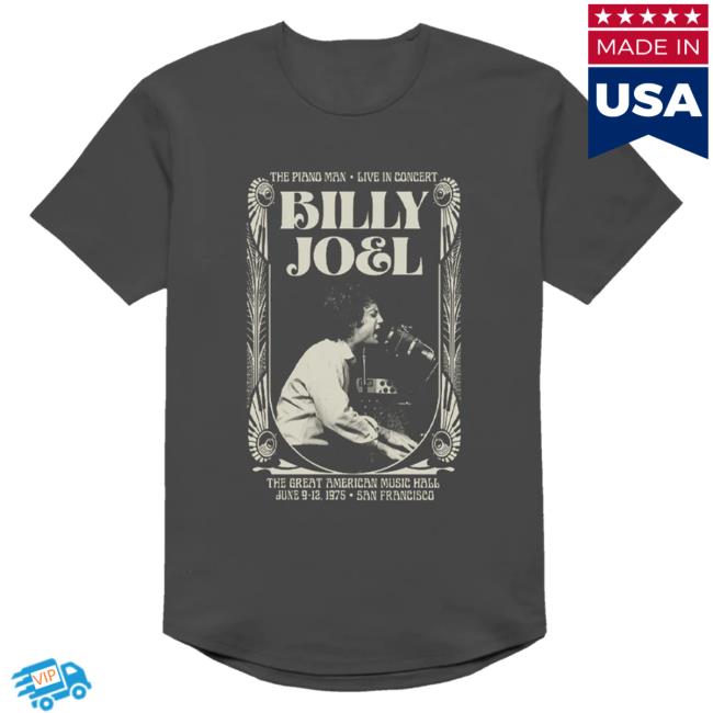Official Billy Joel Merch Store Billy Joel "Great American Music Hall" Shirt Billy Joel Shop BillyJoel