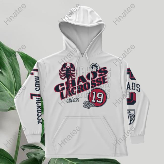 Official Premier Lacrosse League Shop Chaos All Over Print Hooded Sweatshirt