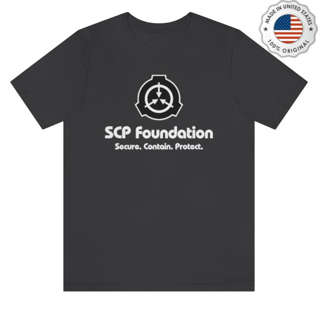 Official Scp Merch SCP Logo with Bottom Text Slogan Crewneck Sweatshirt