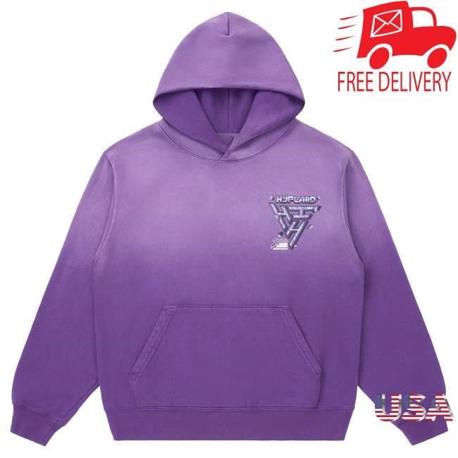Official Hypland Clothing Merch Store Jojo Mirror Logo Attractive Hoodie (Purple Dye)