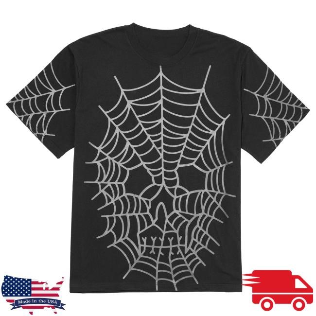 Official Lurking Class Clothing Web Skull Knit Shirt - Black