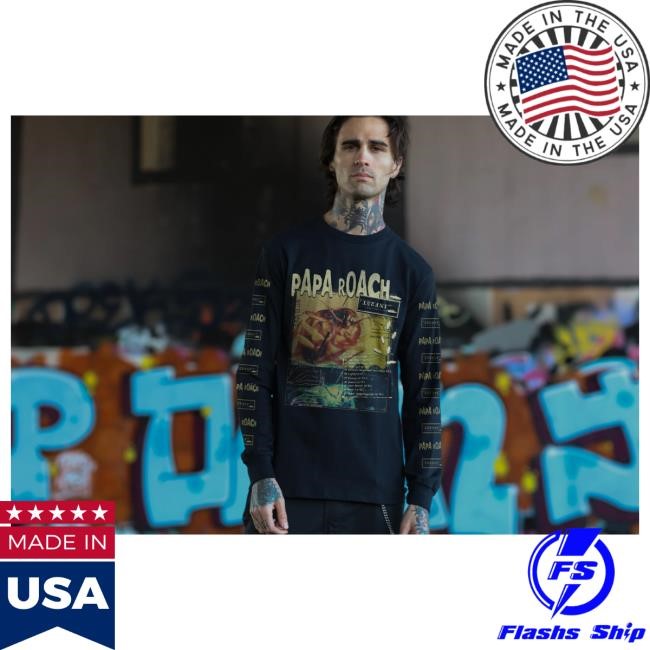 Official Papa Roach IInf25t Scraps Long Sleeve Shirt (Black)