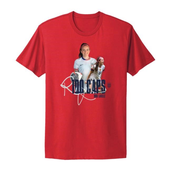 USWNT Rose Lavelle 100th Cap Celebration Red New Shirt