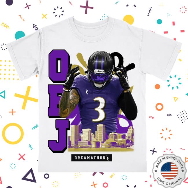 Official Dreamathon Clothing Obj Odell Beckham Jr Flock Dreams 2.0 Shirts White