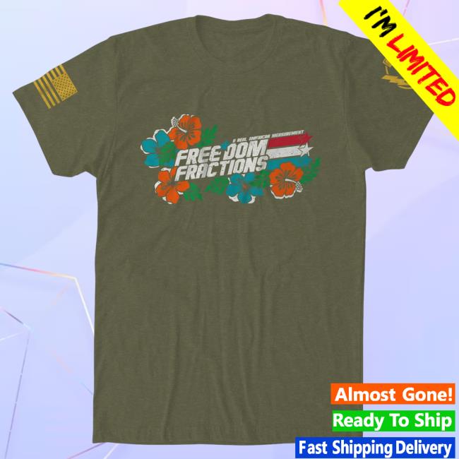 Official Bunker Branding Merch The Fat Electrician Hawaiian Freedom Fractions Attractive Shirt Military Green Bunkerbranding