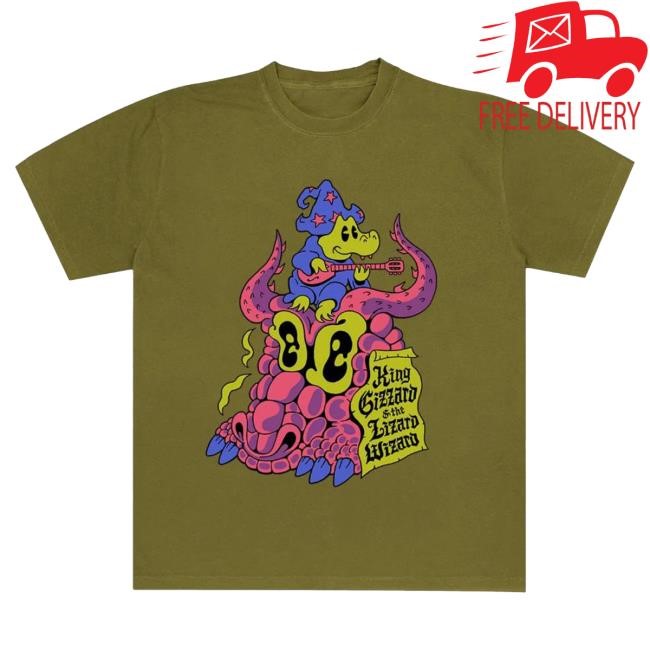 Official Doom Records Merch Store Shop King Gizzard and The Lizard Wizard Gator Wizard T Shirt