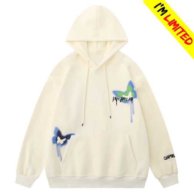 Official Lemandik Graphic Crewneck Apricot Colorful Butterfly