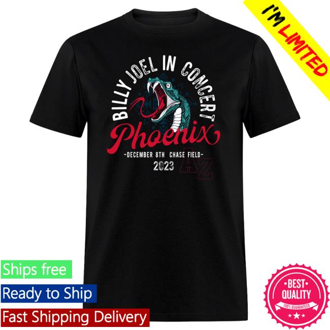 Official Billy Joel Merch Store Billy Joel 12-8-23 Phoenix Event Black Attractive Shirt - Online Exclusive Billy Joel Apparel Clothing Shop