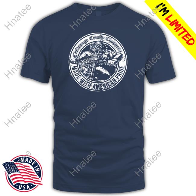 American Pride Bike Badge T Shirt Official Orange County Choppers Merch American Pride Bike Badge T Shirt