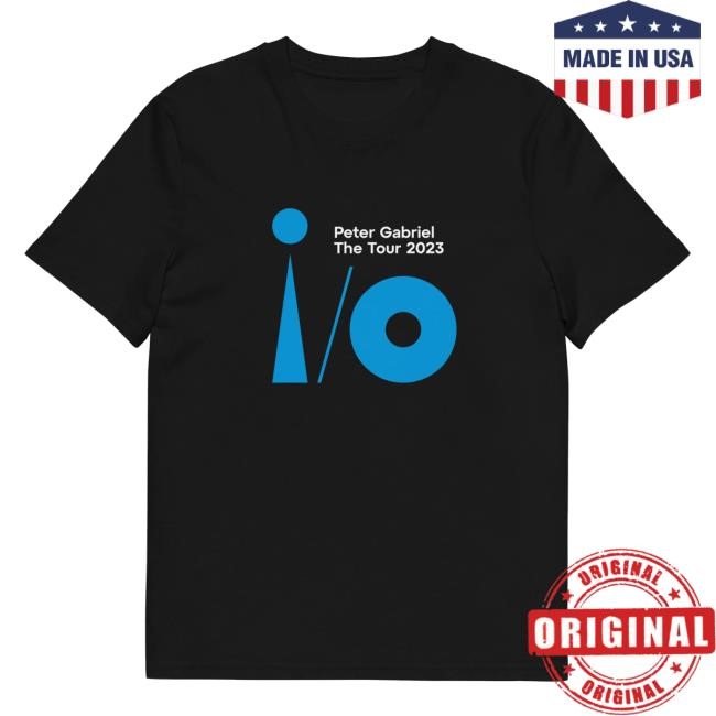 Official Peter Gabriel Real World Store Shop Merch i/o USA Tour Tee Shirt