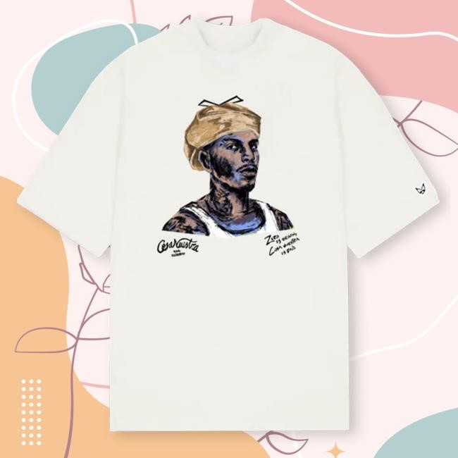 Official Rauw Alejandro Merch Store Retrato Top Shirt - White Rauw Alejandro