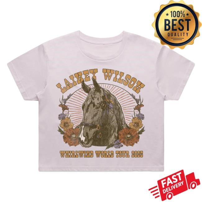 Lainey Wilson Whirlwind World Tour Crop Tshirt