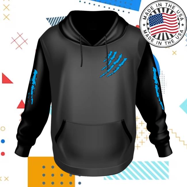 Official 6ix9ine Merch Store Tekashi 6Ix9ine Black Crewneck Tata Claw Blue