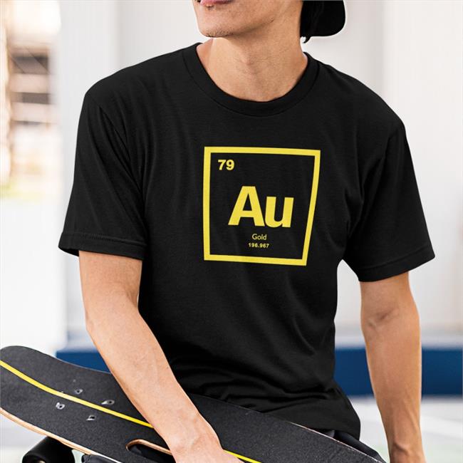 Dr Michelle Au Periodic Table Of Elements 79 Au Gold 196.967 Hooded Sweatshirt
