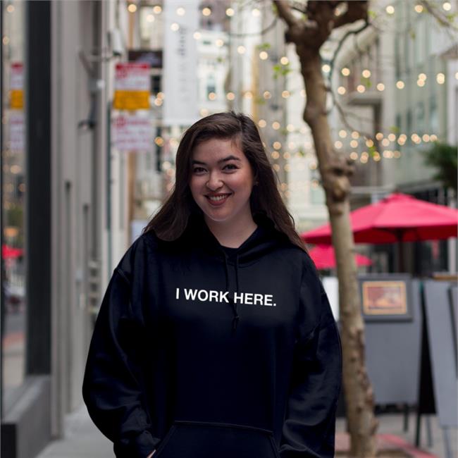 Obvious Shirts Shop I Work Here Hoodie