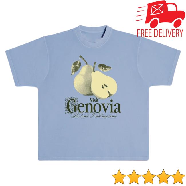 Official Super Yaki Shop Super Yaki Visit Genovia Heavyweight Shirt 2024 Genovia Blue