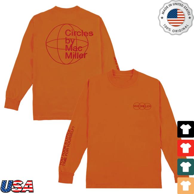 Official Mac Miller Merch Store Mac Miller Take A Little Time Orange Long Sleeve Tee Shirt Mac Miller Clothing Apparel Shop MacMiller