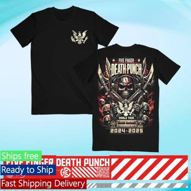 Official Five Finger Death Punch Merch Store Knucklehead Reaper Top Shirt Five Finger Death Punch Clothing Shop