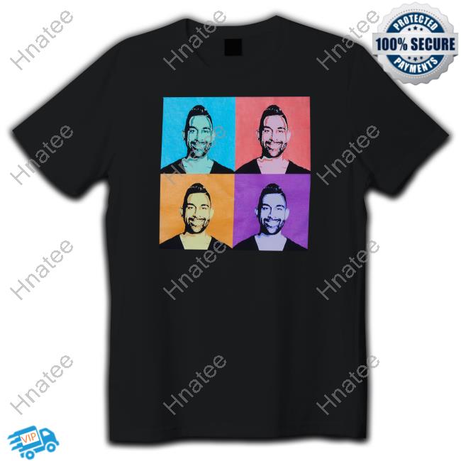 Pop Art Portrait T Shirt Black