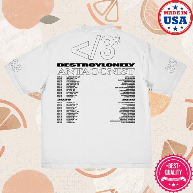 Official Playboi Carti Merch Store Destroy Lonely Cyber Spam Tour Shirt