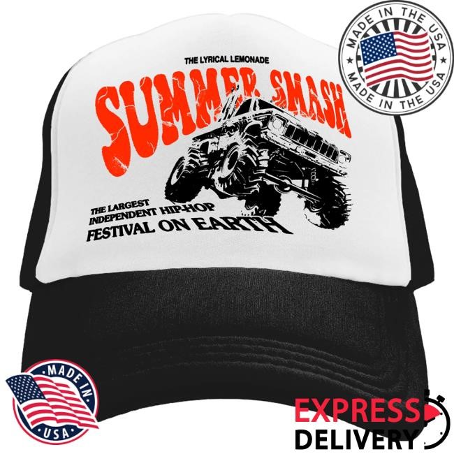 Official The Summer Smash Monster Trucker Hat Red