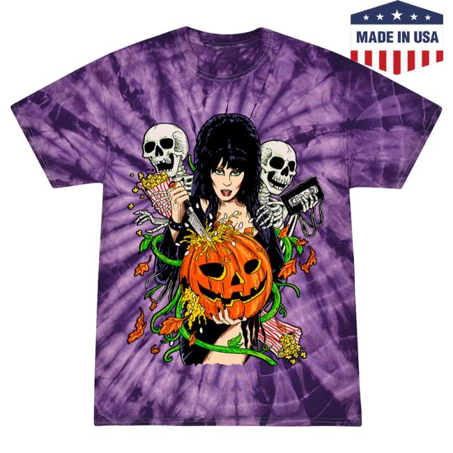 Official Cavity Colors Elvira Creepy Carver 3D Tie Dye Sweater Cavitycolors