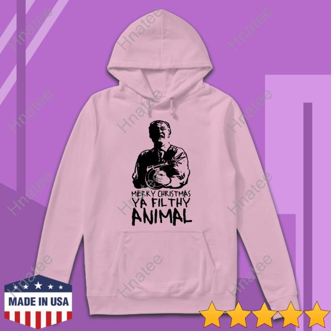 Official Bunker Branding Merry Christmas Ya Filthy Animal T Shirt