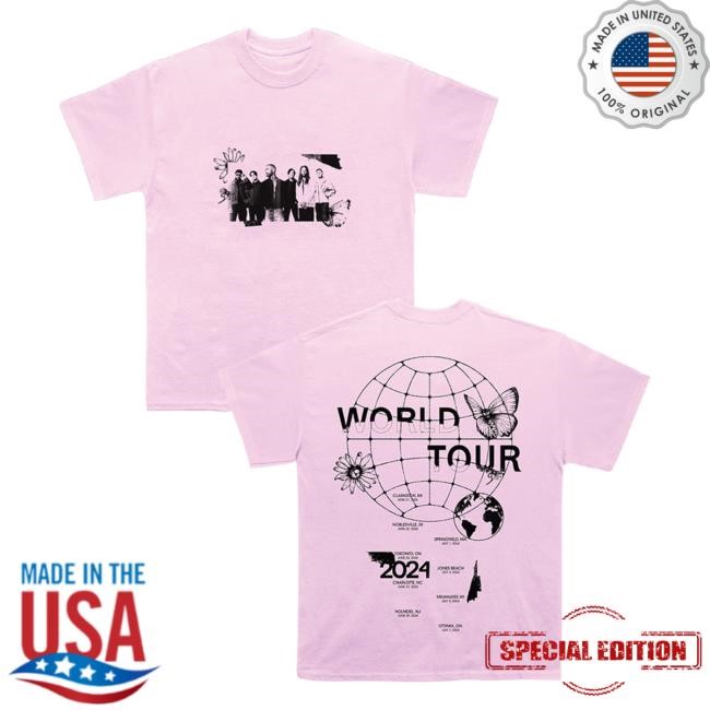 Maroon 5 Official Merch Maroon 5 World Tour T-Shirt - Pink