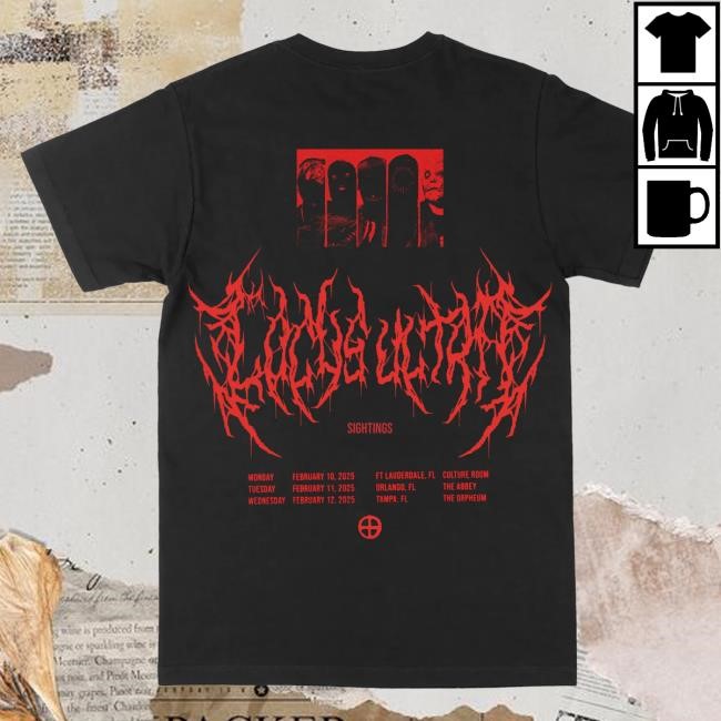 Official Underoath Sightings Tour Black New Shirt