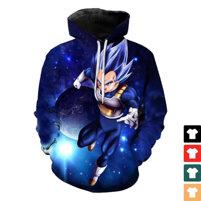 DBZ Vegeta Long Sleeve T Shirt Blue 3D Printed Unisex