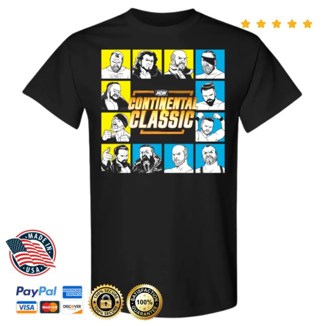 Official AEW Continental Classic Ournament Lineup Shirts