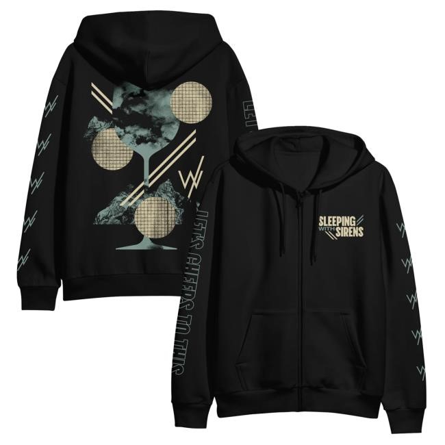 Sleeping With Sirens Collage - Black Zipper Hoodie Sirens Merch