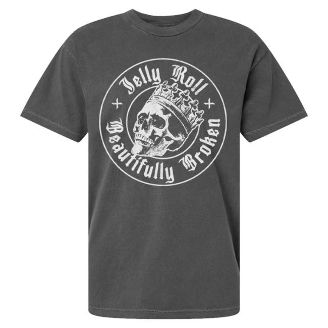 Official Jelly Roll Merch Store Jelly Roll Faded Skull Tshirt