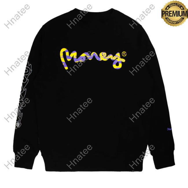 Official Money Clothing La Camo Fill Sweatshirts Black