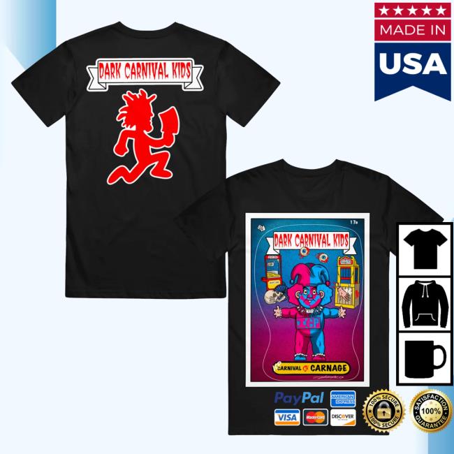 Insane Clown Posse & Psychopathic Records Merchandise Dark Carnival Kids Carnival Of Carnage Black - Shirt