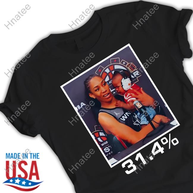 Official Las Vegas Aces WNBA A'ja Wilson 31.4% Shirt Tyler Marsh
