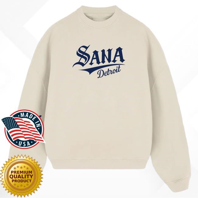 Official Sana Detroit Merch Store Sana X Skubal Ballpark Sweatshirt - Cream